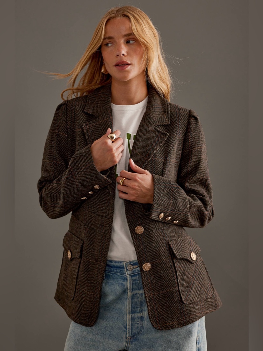 NWT Avec Les Filles Equestrian Jacket in Brown - M